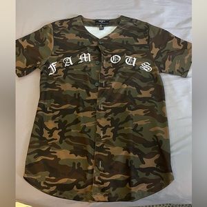 90s baseball style camouflage jersey